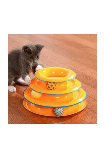 Easy Pet Tower Of Tracks Toplu Yuvarlak Kedi Oyuncagi 24x13cm Trendyol