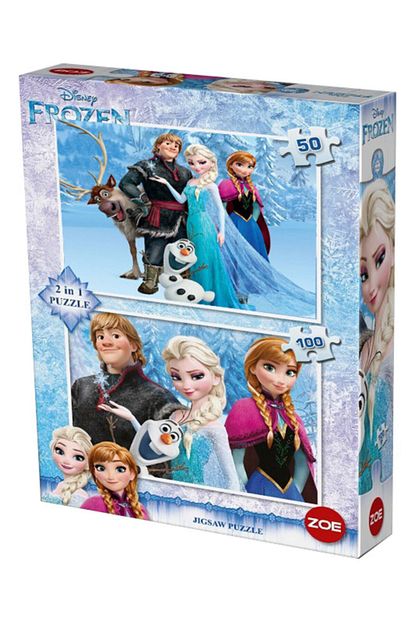 Disney Frozen Karlar Ulkesi Cocuk Puzzle 2in1 100 50 Parca Yapboz Trendyol