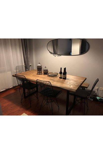 Pta Wooden Concept 6 8 Kisilik Dogal Masif Ahsap Masa Sandalye Takimi Fiyati Yorumlari Trendyol