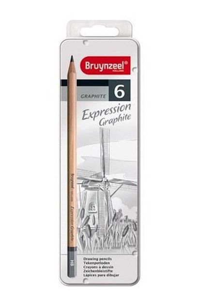 bruynzeel karakalem expression 6 li set
