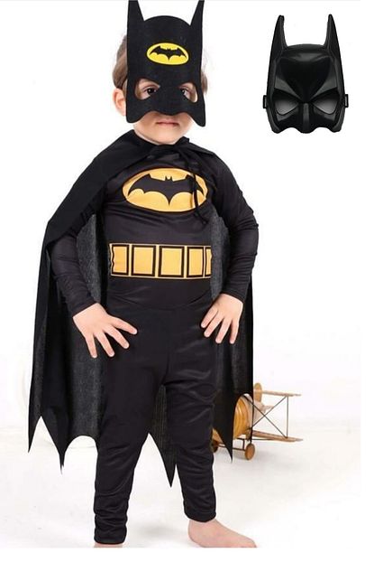 Zeki Karga 3 4 Yas Batman Cocuk Kostumu Maskeli Pelerinli Ve 2 Adet Maskeli Fiyati Yorumlari Trendyol