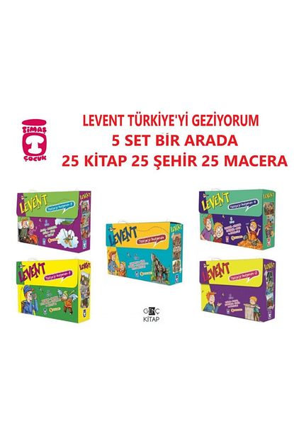 levent turkiye yi geziyorum 5 set bir arada 25 kitap mustafa orakci timas