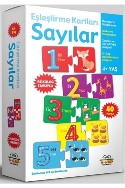0 6 Yas Yayinlari Sayilar Eslestirme Kartlari 4 Yas Trendyol