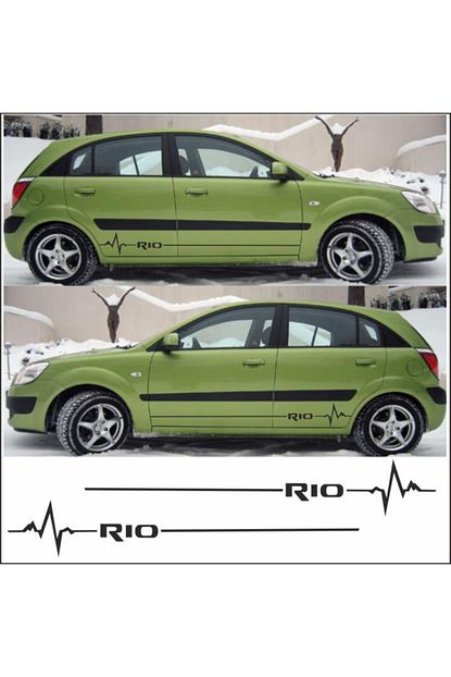 kia rio yan serit ritim oto sticker aksesuar