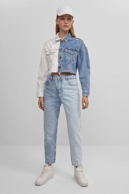Bershka Kontrast Mom Jean Trendyol