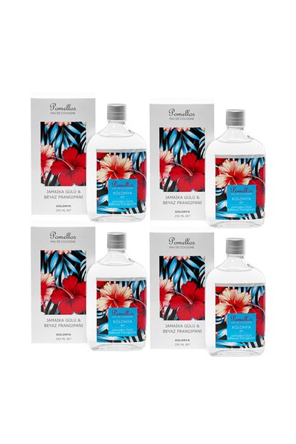 Pomellos Kolonya Jamaika Gulu Beyaz Frangipani 4 Adet 4x250 Ml 80 Derece Cam Sise Trendyol