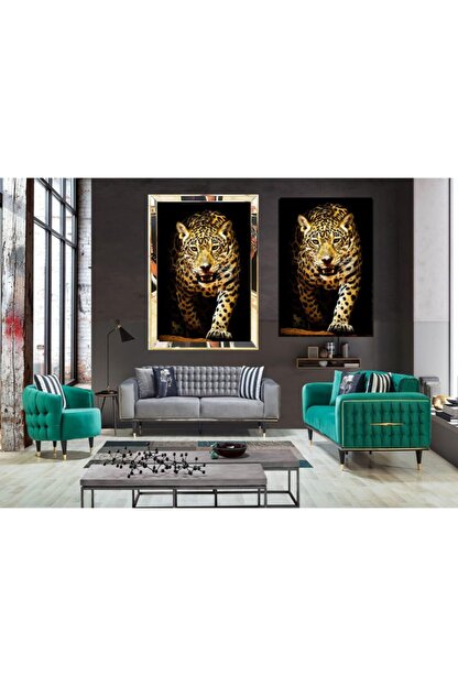 eskidji sanat evi ultra luks camli simli aynali aslan kanvas tablo fiyati yorumlari trendyol