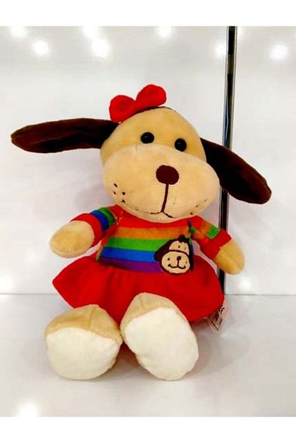 Selay Toys Turuncu Elbiseli Kopek Oyuncak Pelus 23 Cm Trendyol