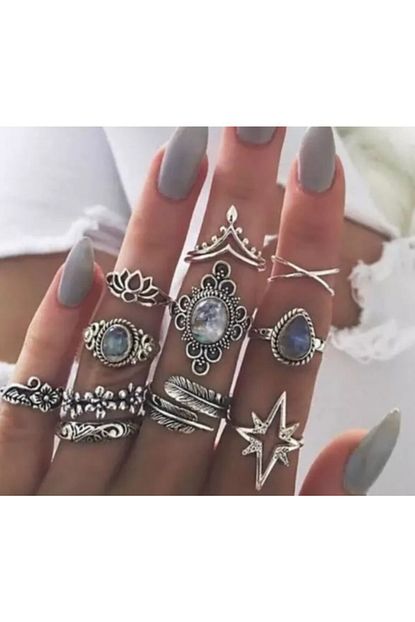 Hosbutik 11 Adet Eklem Yuzuk Seti Trendyol
