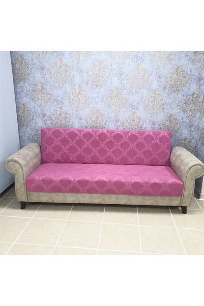 sems home koyu gul kurusu lastikli koltuk ortusu 3 3 1 1 fiyati yorumlari trendyol