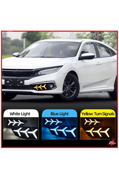 Sntgarage Honda Civic Fc5 Makyajli Kasa Yildiz Model Ledli On Sis Cercevesi Trendyol