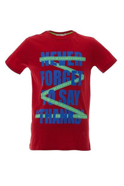 Acarkids Erkek Cocuk Tisort Never Baskili 9 12 Yas Kirmizi T Shirt Trendyol