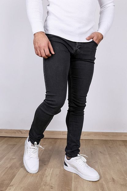 Wipeout Erkek Siyah Skinny Fit Likrali Bilek Boy Jean Dar Kesim Pantolon Trendyol