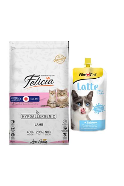 Felicia Kedi Mamasi 2 Kg Gimcat Milk Latte Calcium Sivi Kedi Sutu 200 Ml Trendyol