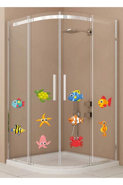 Kidspektif Duvar Sticker Baliklar Dusakabin Ve Banyo Sticker Cift Tarafli Trendyol