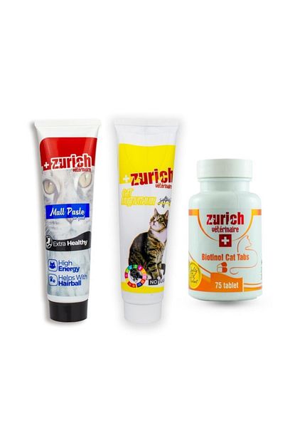 Zurich Kediler Icin Antihairball Multivitamin Biotin 2x100g 75tab Trendyol