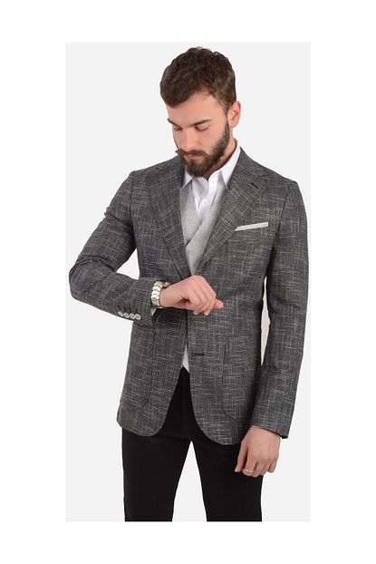 Luppo Club Melanj Blazer Siyah Erkek Ceket Trendyol