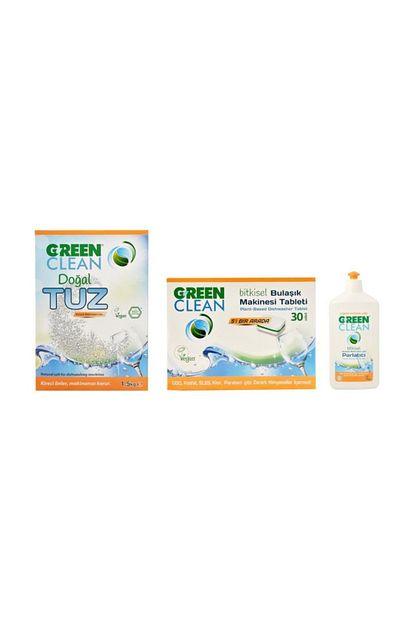 Green Clean Bulasik Makinesi Tableti 30 Adet Dogal Tuz 1 5 Kg Parlatici 500 Ml Trendyol