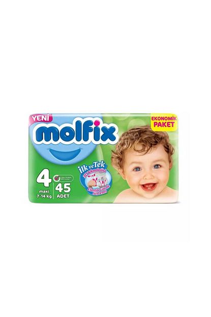 Molfix Molfix Bebek Bezi 4 Numara Maxi 7 14 Kg 180 Adet Trendyol