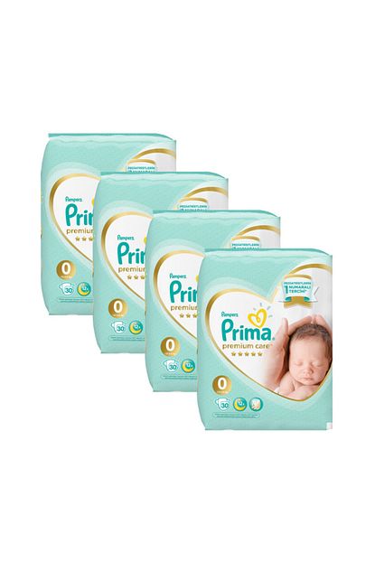 Prima Bebek Bezi Premium Care 0 Beden 120 Adet Premature 30x4 Paket Trendyol