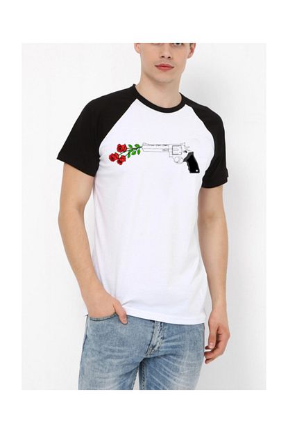 Kostebek Revolver Roses Erkek Unisex T Shirt Trendyol
