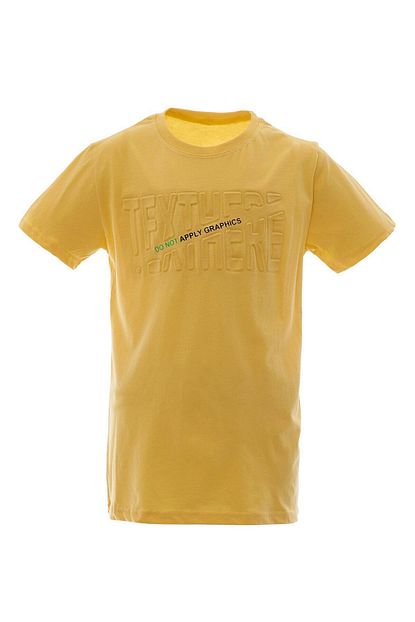 Acarkids Erkek Cocuk Tisort Texthere Baskili 13 16 Yas Bej T Shirt Trendyol