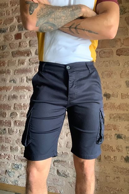 Trendyol Man Lacivert Erkek Kargo Cepli Sort Bermuda Tmnss20sr0177 Trendyol