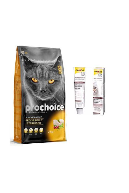 Pro Choice Sterilised Kisirlastirilmis Kedi Mamasi 2 Kg Gimcat Anti Hairball Malt Paste Kedi Macunu 20 G Trendyol