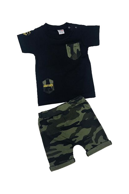 Clup Polo Kamuflaj Siyah Bebek Takim Trendyol
