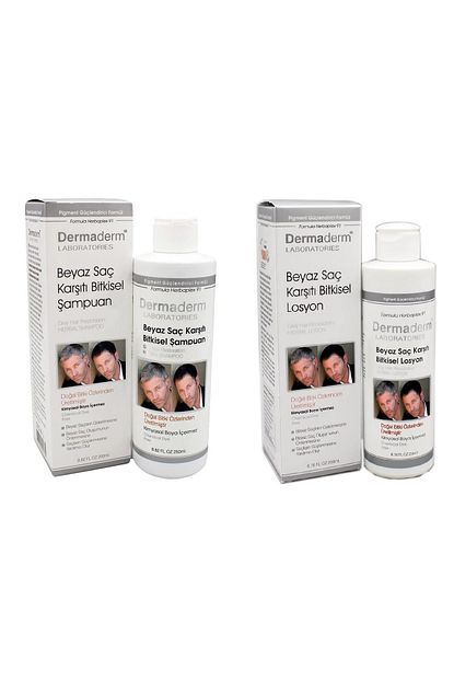 dermaderm laboratories beyaz sac karsiti bitkisel sampuan 250 ml losyon 200 ml fiyati yorumlari trendyol