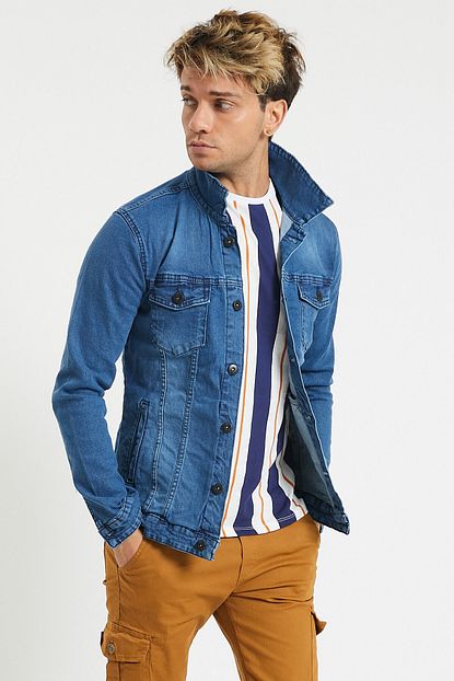 Serseri Slim Fit Denim Jean Ceket Erkek Kot Mont Trendyol