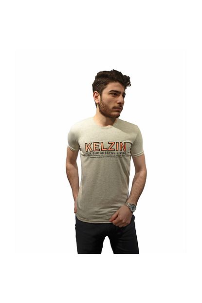 Kelzin Erkek T Shirt Baski Ve Nakis Islemeli Trendyol
