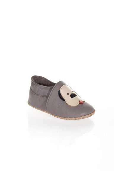 Wstark Hakiki Deri Kopekli Gri Patik Makosen Unisex Bebek Ayakkabisi Ws 6051 Trendyol