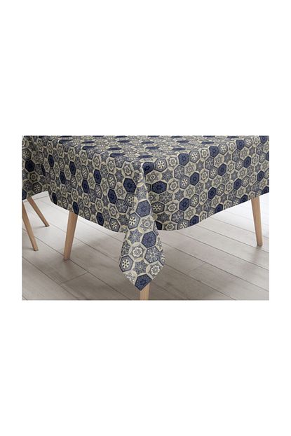 Desen Izmir Ozel Dikisli Dijital Baskili Mavi Altigen Seramik Masa Ortusu 130x170 Cm Trendyol