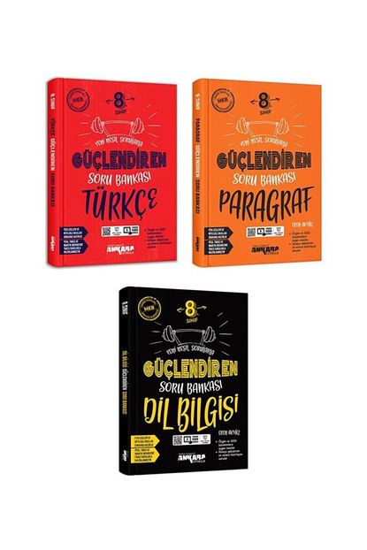 Ankara Yayinlari 8 Sinif Turkce Dilbilgisi Paragraf 3 Lu Guclendiren Soru Bankasi Seti Ankara Yayincilik Trendyol