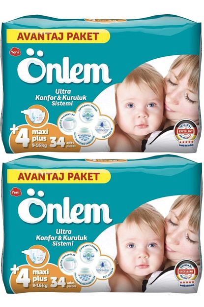 Onlem Bebek Bezi 4 Beden Maxi Plus 68 Adet Trendyol