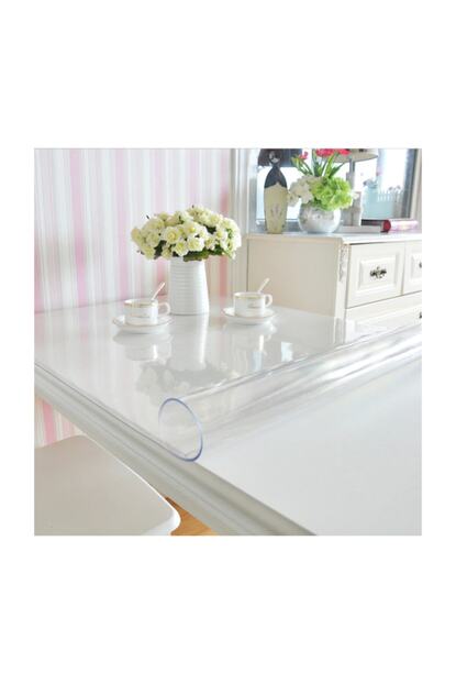 Alloro Kalin Seffaf Pvc Kaymaz Masa Ortusu Koruyucusu 1 2ml Kalinliginda 80cm Eninde 120cm Boyunda Trendyol