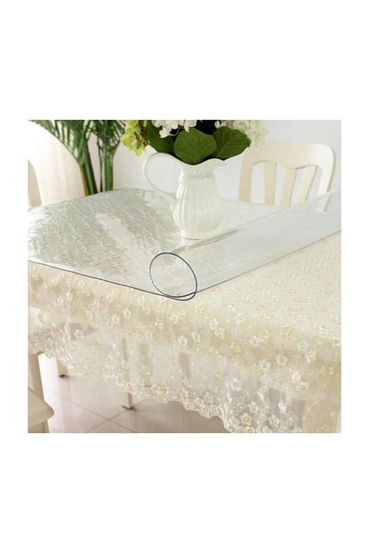 Alloro Kalin Seffaf Pvc Kaymaz Masa Ortusu Koruyucusu 1 2ml Kalinliginda 70cm Eninde 100cm Boyunda Trendyol