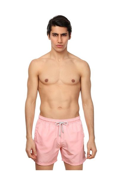 John Frank Erkek Acik Pembe Duz Mayo Sort Trendyol