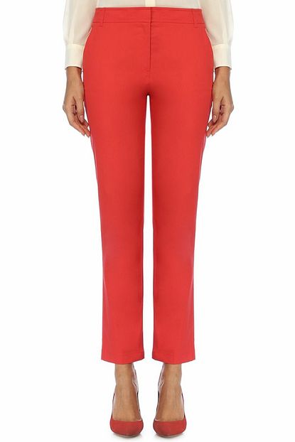 Beymen Club Kirmizi Normal Bel Dar Paca Pantolon Trendyol