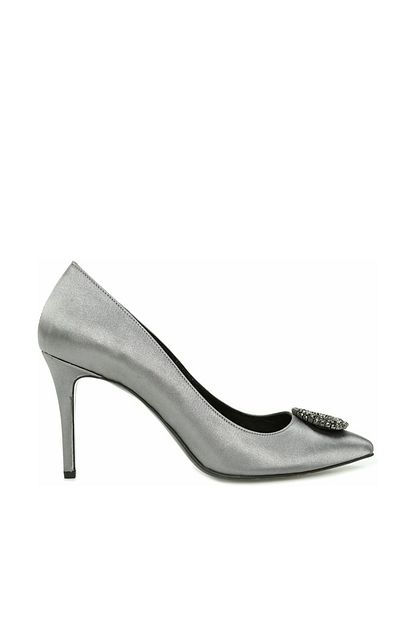 Beymen Club Gri Tasli Tokali Saten Stiletto Trendyol