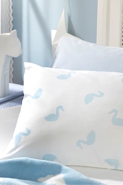 English Home Swan Pamuklu Tekli Bebek Yastik Kilifi 35x45 Cm Mavi Trendyol