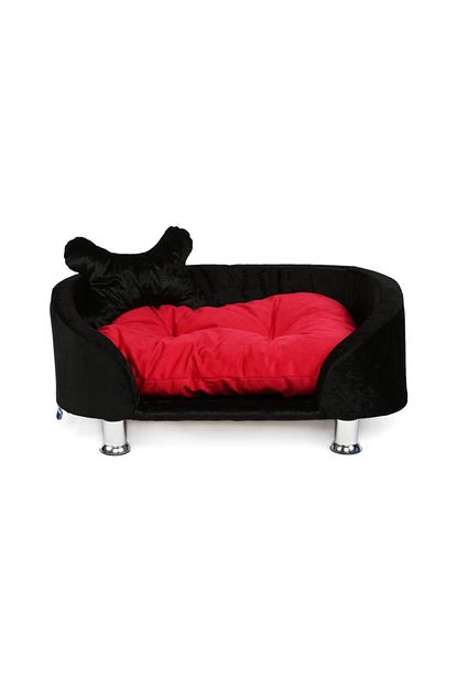 Pet Kybele Kybele Orta Ve Kucuk Irk Kopek Yatagi 80x55 Cm Kirmizi Siyah Trendyol
