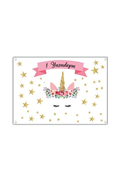 Parti Cocuk Unicorn Dogum Gunu Parti Pankart 70x100cm Trendyol