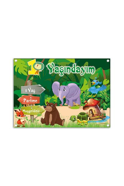 Parti Cocuk Safari Dogum Gunu Parti Afis 70x100 Cm Trendyol