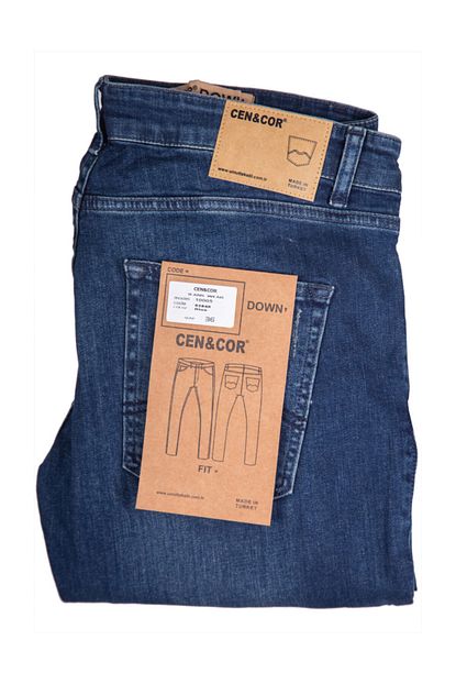 Cen Cor Erkek Slim Fit Likrali Blue Jean Pantolon Trendyol