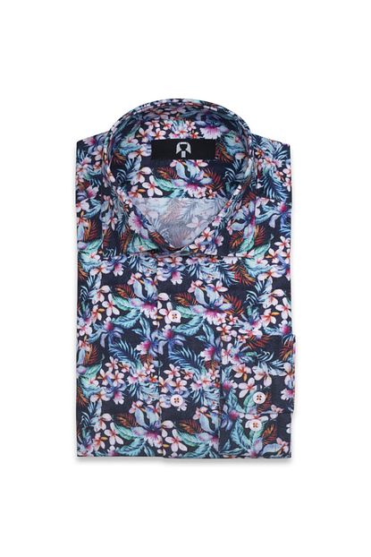 Nakkas Gomlek Erkek Uzun Kollu Gomlek Flora Trendyol