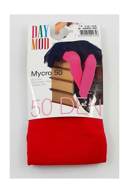 Daymod Corap Kiz Cocuk Ince Kulotlu Corap Duz Mikro 50 6 Adet Kirmizi 20 9 10 Trendyol