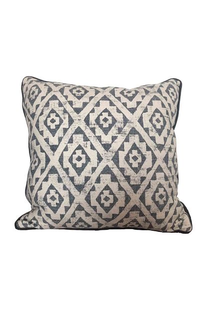 Gastrot Etnik Ikat Fume Gri Kilim Desen Yastik Kilifi Naturel Keten Pamuk 45x45 Trendyol
