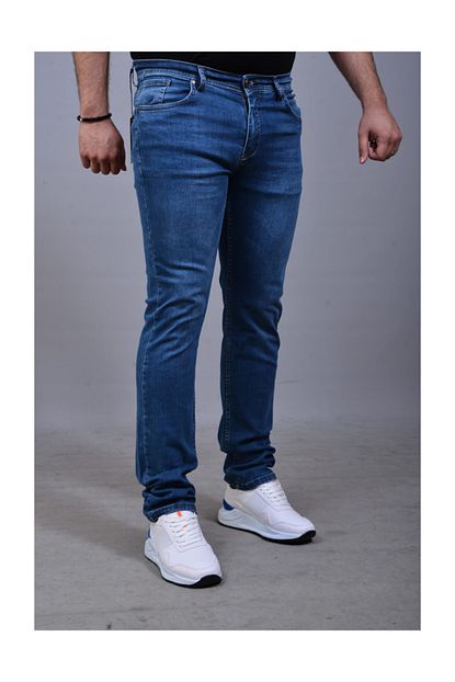 Redman Jeans Erkek Mavi Jean Likrali Rahat Boru Paca Kot Pantolon Trendyol